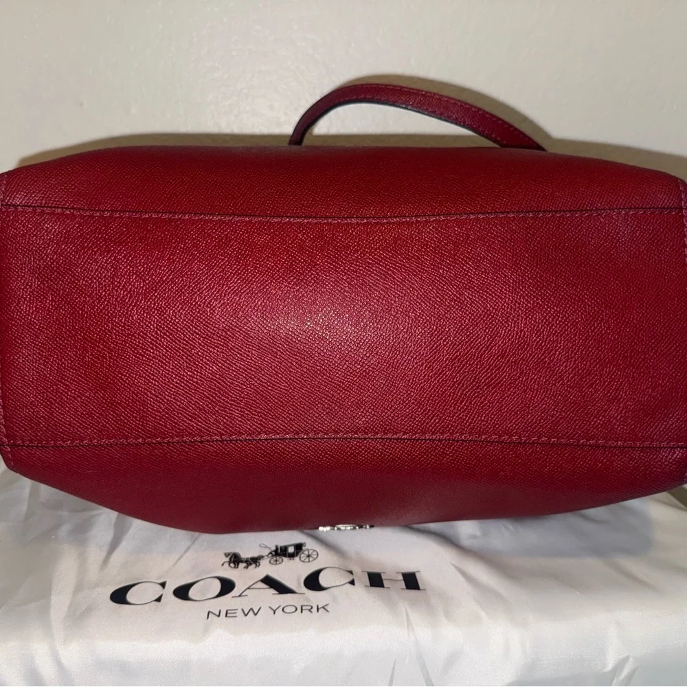 Coach Burgundy Leather Tote - Picture 3 of 12